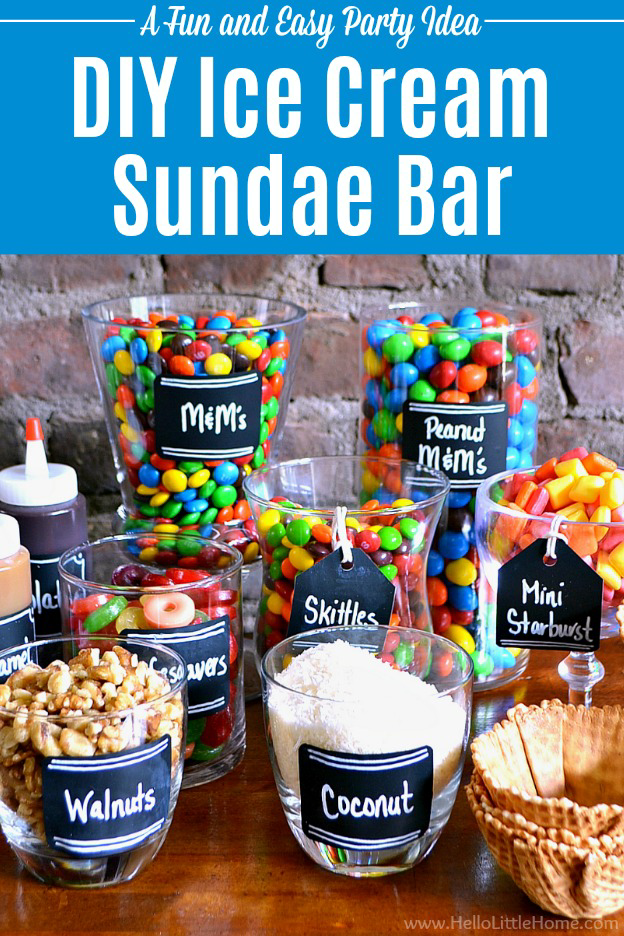 How to Set  Up a DIY Ice Cream Sundae Bar - How to Set  Up a DIY Ice Cream Sundae Bar -   17 diy Food bar ideas