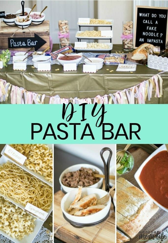 You Need This Pasta Bar At Your Next Party - You Need This Pasta Bar At Your Next Party -   17 diy Food bar ideas