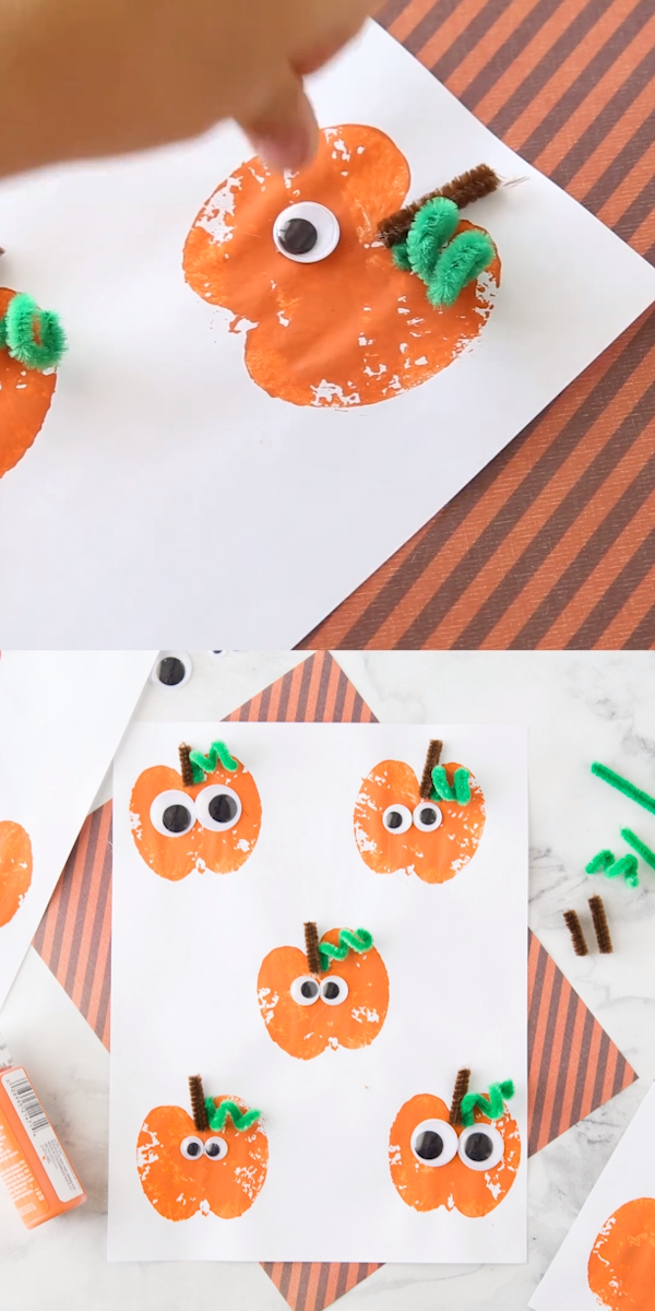 Apple Stamping Pumpkin Craft - Apple Stamping Pumpkin Craft -   17 diy Kids easy ideas