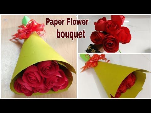 How To Make Paper Rose Flower Bouquet | DIY | Paper Craft - How To Make Paper Rose Flower Bouquet | DIY | Paper Craft -   17 diy Paper bouquet ideas