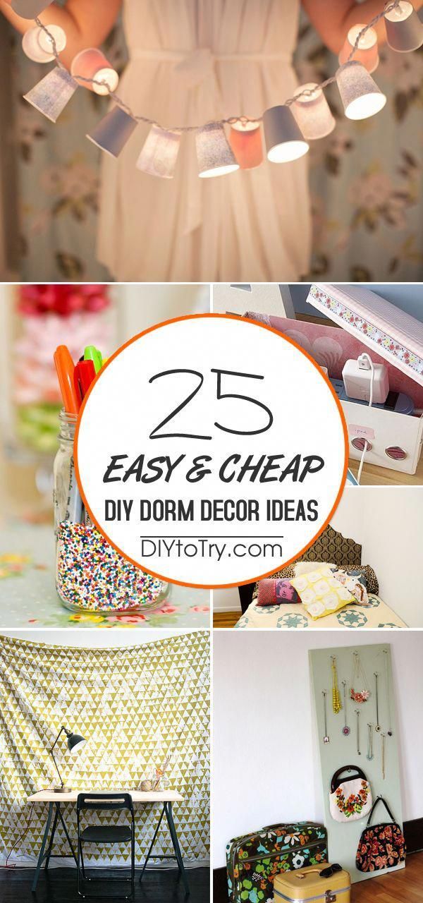 25 Easy & Cheap DIY Dorm Decor Ideas - 25 Easy & Cheap DIY Dorm Decor Ideas -   17 diy Projects for college ideas