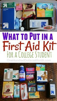 DIY First Aid Kit for College Students - One Hundred Dollars a Month - DIY First Aid Kit for College Students - One Hundred Dollars a Month -   17 diy Projects for college ideas