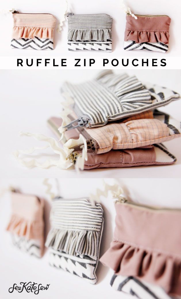 ruffle zipper pouch with geometric stitching tutorial - see kate sew - ruffle zipper pouch with geometric stitching tutorial - see kate sew -   17 diy Projects sewing ideas