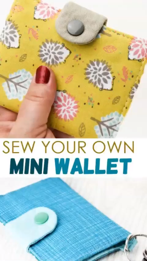 Sew Your Own Mini Wallet - Wallet Sewing Pattern - Sew Your Own Mini Wallet - Wallet Sewing Pattern -   17 diy Projects sewing ideas