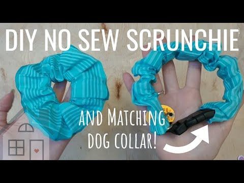 TUTORIAL: How to make No Sew Scrunchies | No Sew Hair Scrunchie and matching dog collar | DIY - TUTORIAL: How to make No Sew Scrunchies | No Sew Hair Scrunchie and matching dog collar | DIY -   17 diy Scrunchie no machine ideas
