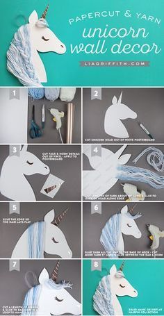 DIY Paper Unicorn Wall Art -- Craft With Your Kids - DIY Paper Unicorn Wall Art -- Craft With Your Kids -   17 unicorn diy Crafts ideas