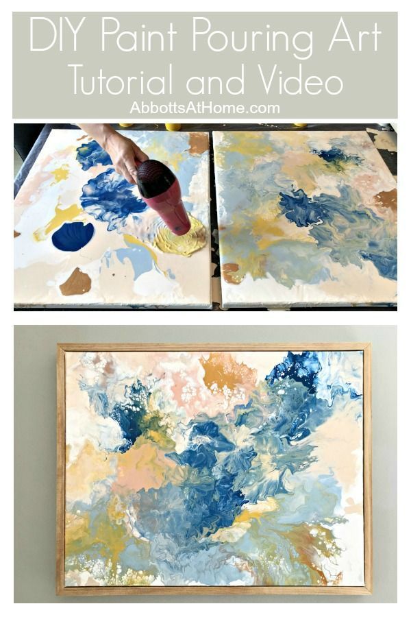 Try this pretty DIY Paint Pouring Wall Art Idea - Abbotts At Home - Try this pretty DIY Paint Pouring Wall Art Idea - Abbotts At Home -   18 diy Art decor ideas