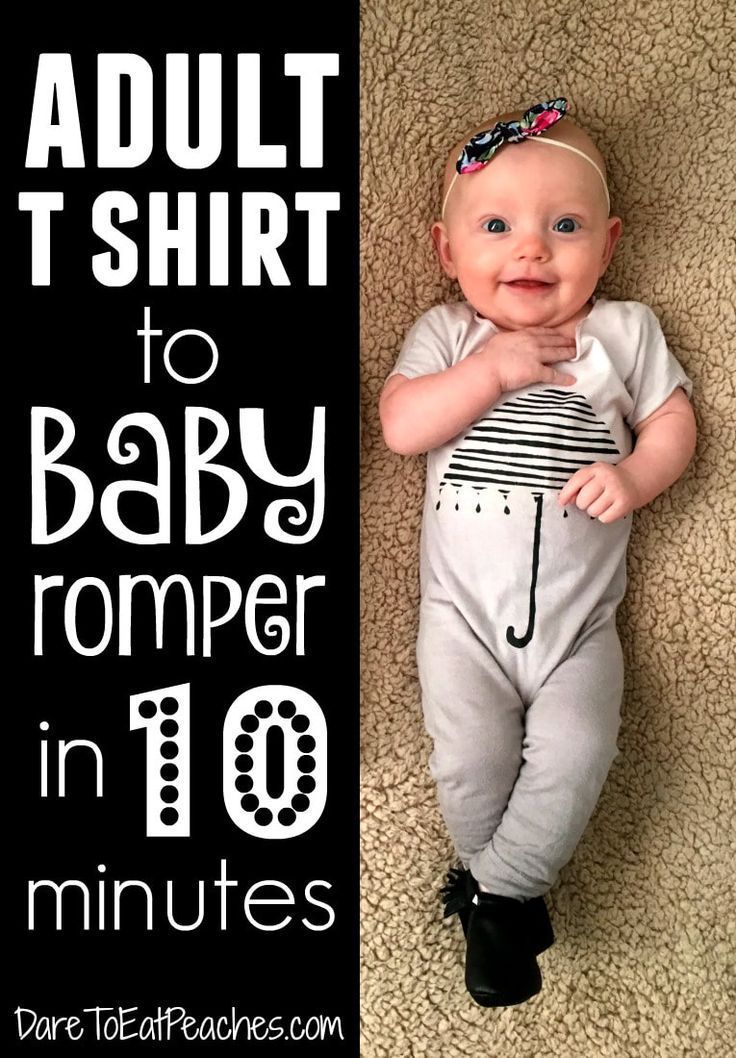 DIY: Adult T-Shirt to Baby Romper in 10 Minutes - DIY: Adult T-Shirt to Baby Romper in 10 Minutes -   18 diy Baby romper ideas