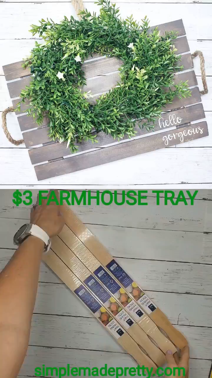 DIY Farmhouse Tray - DIY Farmhouse Tray -   18 diy Decorations tree ideas