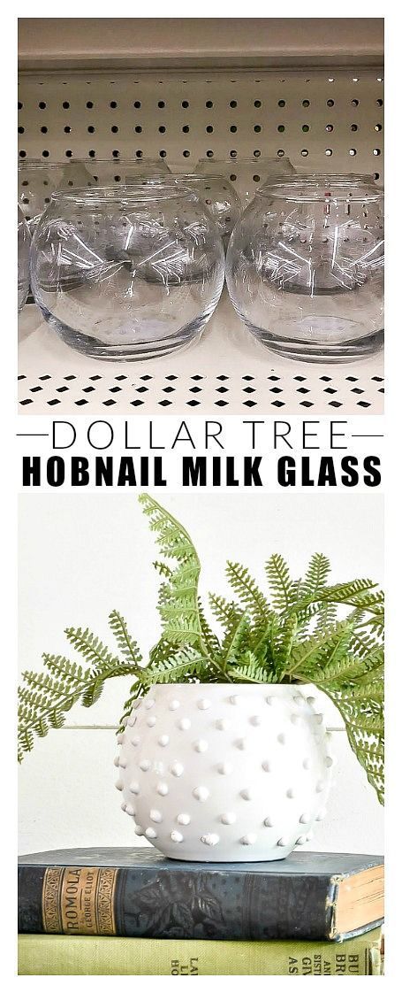 Dollar Store DIY: How to Make Hobnail Milk Glass - Dollar Store DIY: How to Make Hobnail Milk Glass -   18 diy Decorations tree ideas