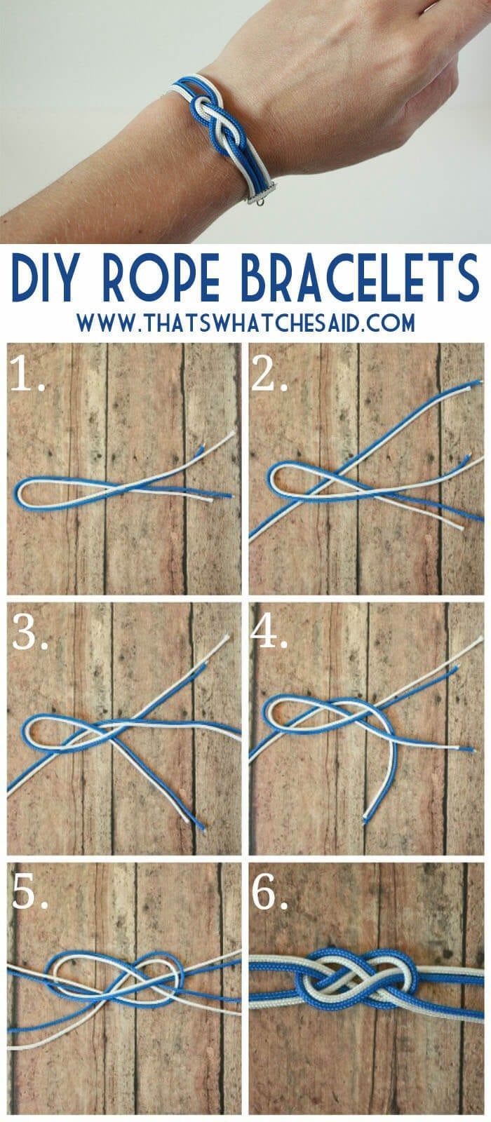 DIY Easy Rope Bracelets - Bracelets Tutorials - DIY Easy Rope Bracelets - Bracelets Tutorials -   18 diy Easy men ideas