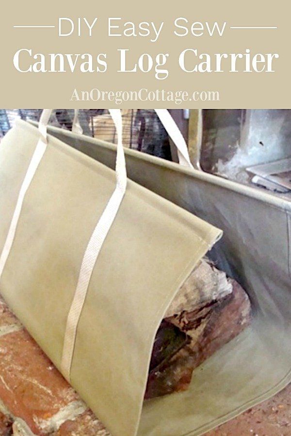 Tutorial: How To Make A Canvas Log Carrier | An Oregon Cottage - Tutorial: How To Make A Canvas Log Carrier | An Oregon Cottage -   18 diy Easy men ideas