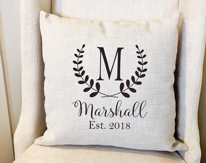 Last Name Pillow Cover - Personalized Throw Pillow Cover - Established Date Pillow - Hostess Gift Realtor Gift - Wedding Gift - Family Name - Last Name Pillow Cover - Personalized Throw Pillow Cover - Established Date Pillow - Hostess Gift Realtor Gift - Wedding Gift - Family Name -   18 diy Pillows throw ideas