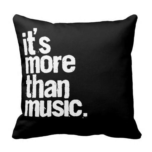 It's More Than Music Throw Pillow | Zazzle.com - It's More Than Music Throw Pillow | Zazzle.com -   18 diy Pillows throw ideas
