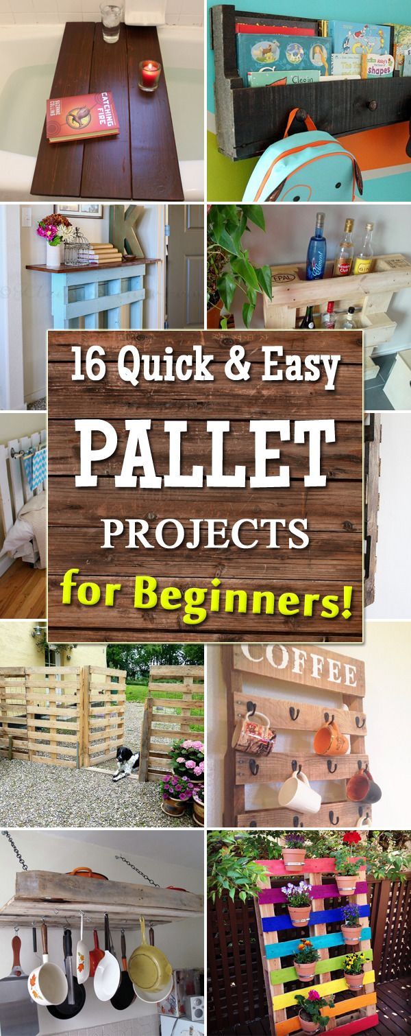 16 Quick and Easy Pallet Projects for Beginners - 16 Quick and Easy Pallet Projects for Beginners -   18 diy Projects with pallets ideas