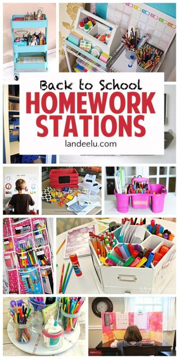 DIY Back to School Homework Stations - DIY Back to School Homework Stations -   diy School Supplies homework station