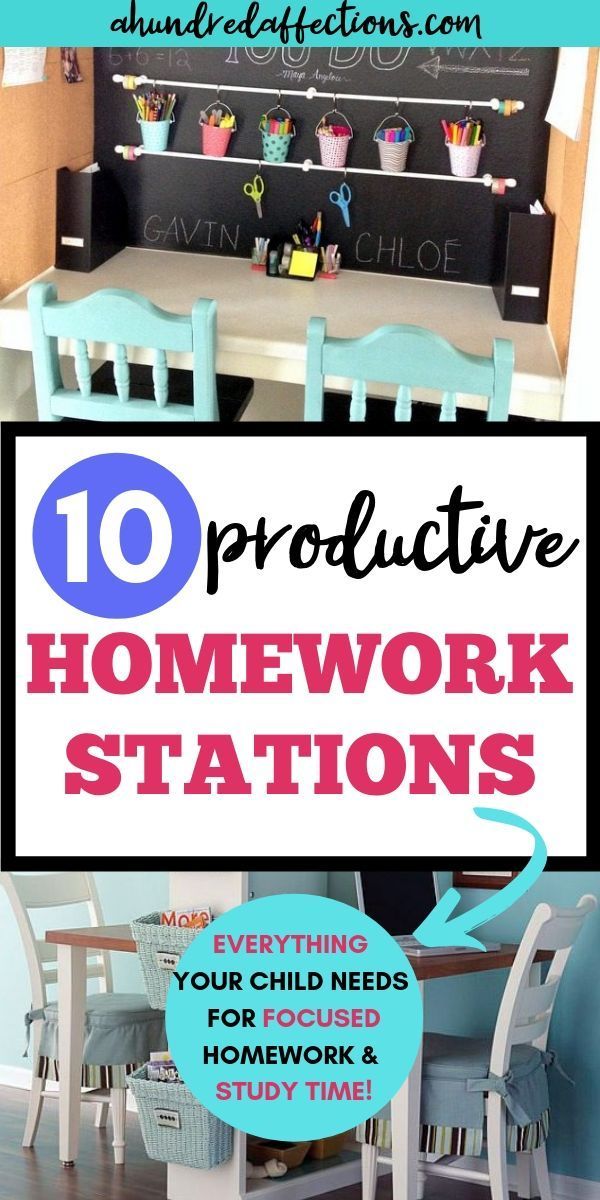 10 Genius and Productive Homework Stations - 10 Genius and Productive Homework Stations -   18 diy School Supplies homework station ideas