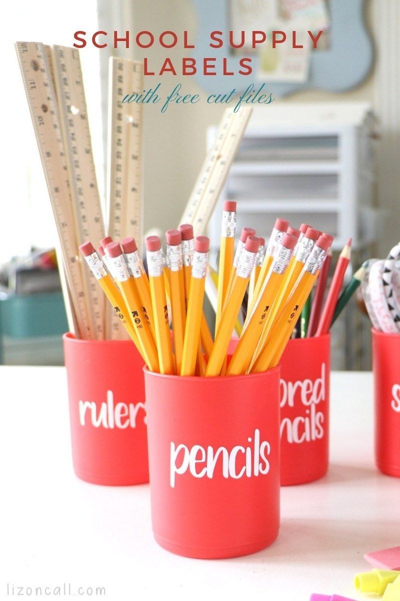School Supply Labels | Back To School With Cricut Maker - Liz on Call - School Supply Labels | Back To School With Cricut Maker - Liz on Call -   18 diy School Supplies homework station ideas