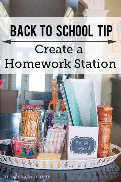 18 diy School Supplies homework station ideas