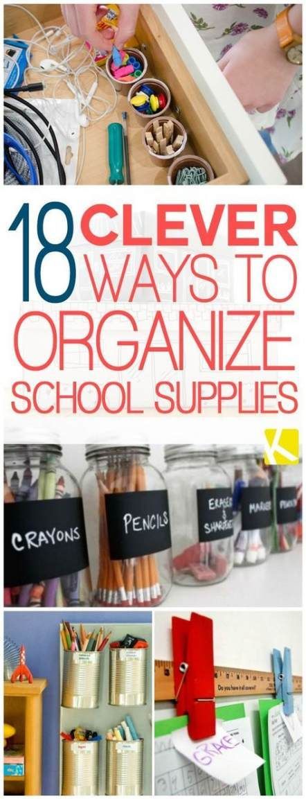 18 diy School Supplies homework station ideas