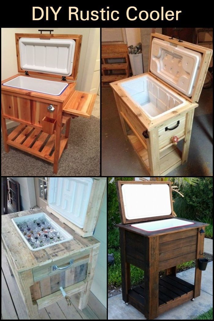 DIY Rustic Cooler - DIY Rustic Cooler -   18 diy Table outdoor ideas