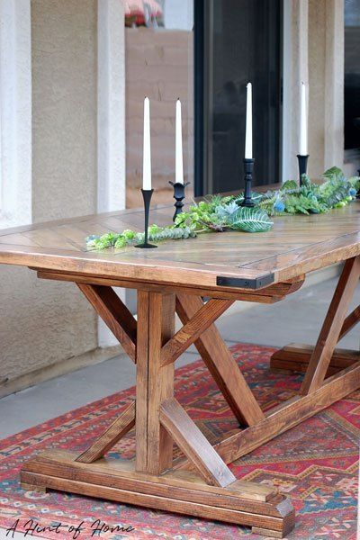 DIY Outdoor Dining Table | A Hint of Home - DIY Outdoor Dining Table | A Hint of Home -   18 diy Table outdoor ideas