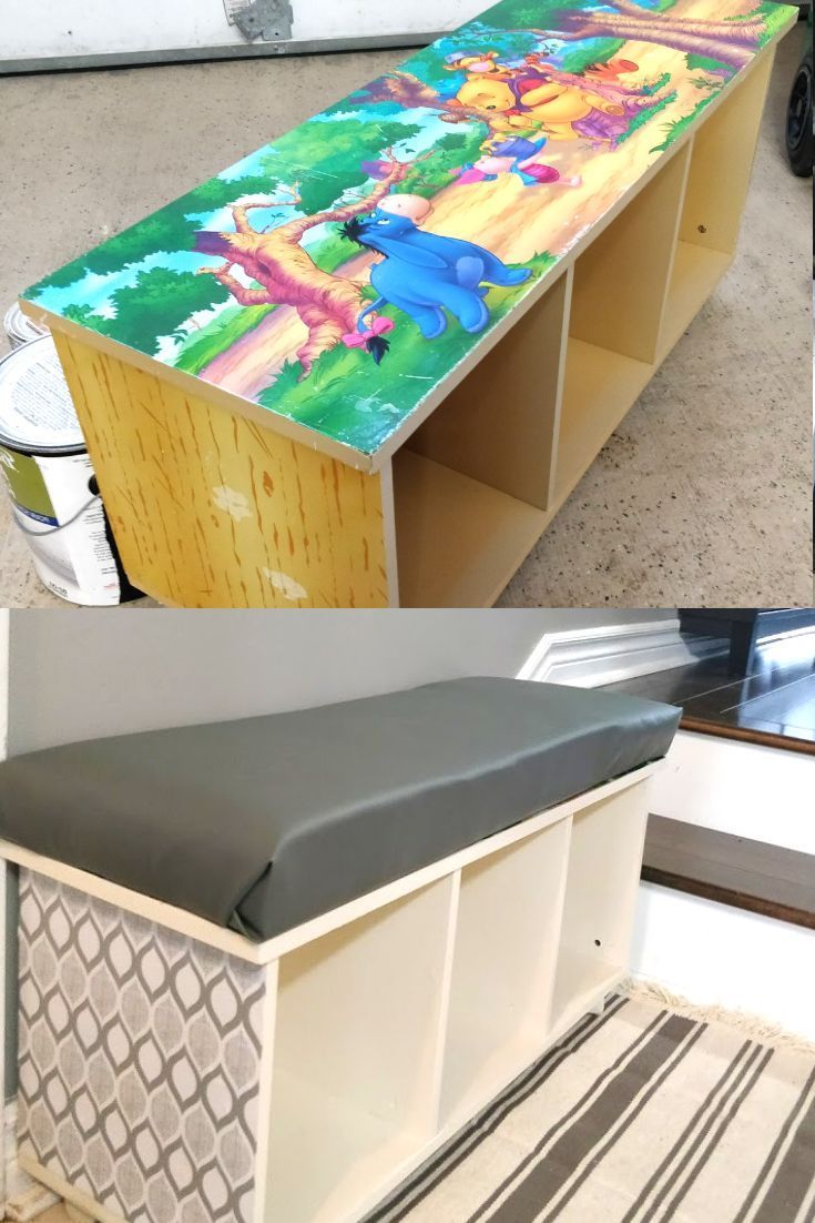 DIY Cubby Storage Made from Old Toy Shelf | Feeling Nifty - DIY Cubby Storage Made from Old Toy Shelf | Feeling Nifty -   18 thrift store diy Furniture ideas