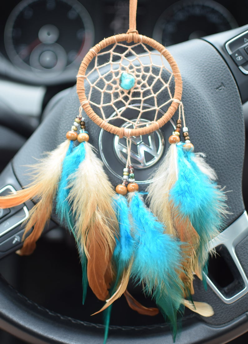 Small Dream Catcher Rear View Mirror Dream Catchers for Car Charm, Gift for Man - Small Dream Catcher Rear View Mirror Dream Catchers for Car Charm, Gift for Man -   19 diy Dream Catcher mini ideas