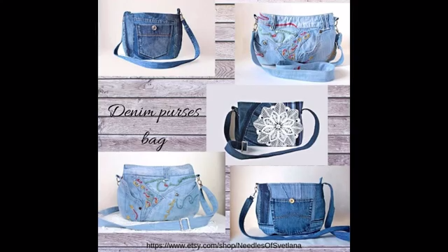 Denim handbag purse Jeans recycled bag - Denim handbag purse Jeans recycled bag -   24 style Jeans videos ideas