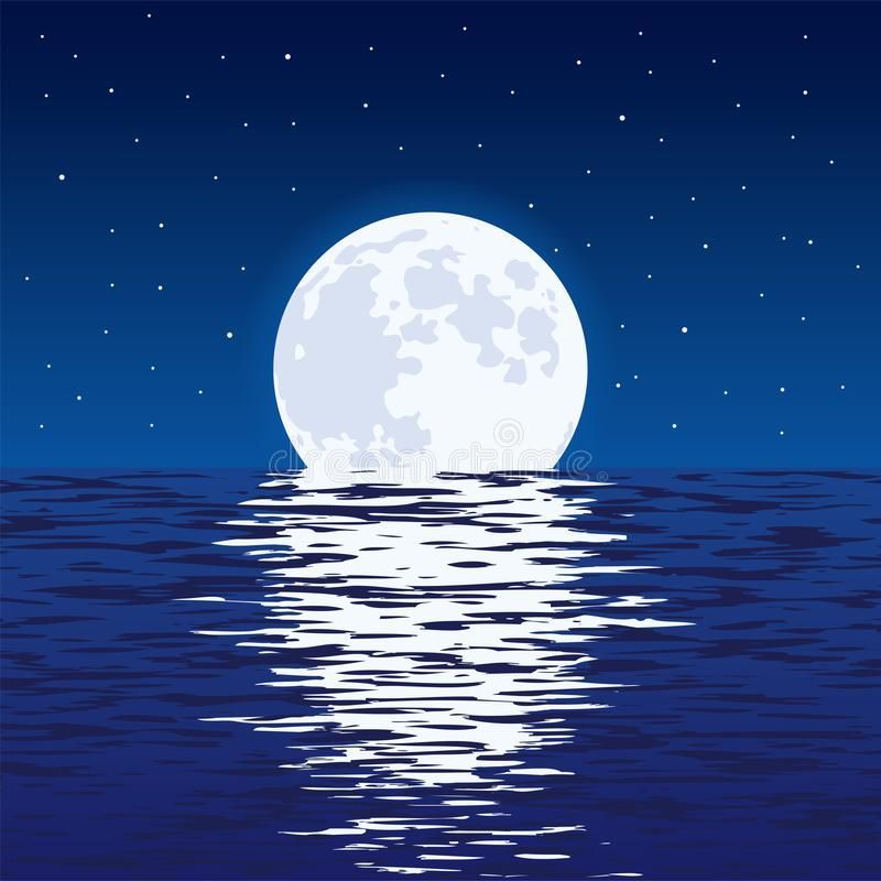 Background Of Blue Sea And Full Moon At Night. Vector Stock Vector - Illustration of background, beautiful: 102871172 - Background Of Blue Sea And Full Moon At Night. Vector Stock Vector - Illustration of background, beautiful: 102871172 -   8 beauty Background sea ideas
