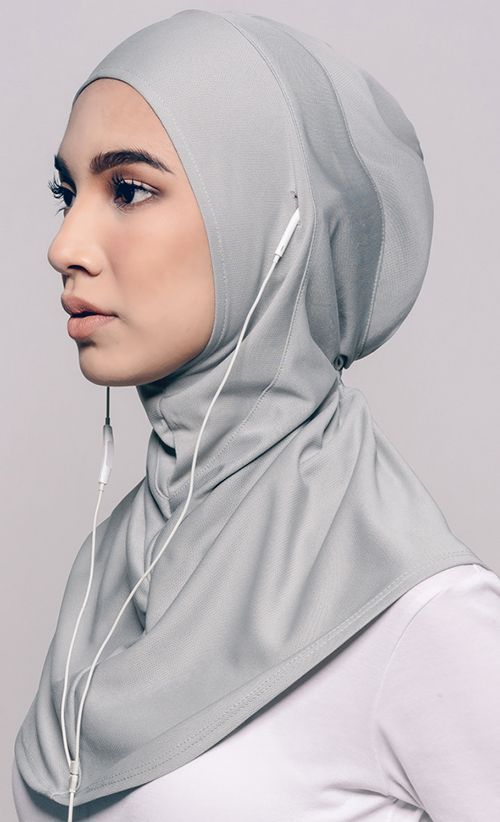 Najwaa Sport Fit Hijab in Grey - Najwaa Sport Fit Hijab in Grey -   8 fitness Fashion hijab ideas