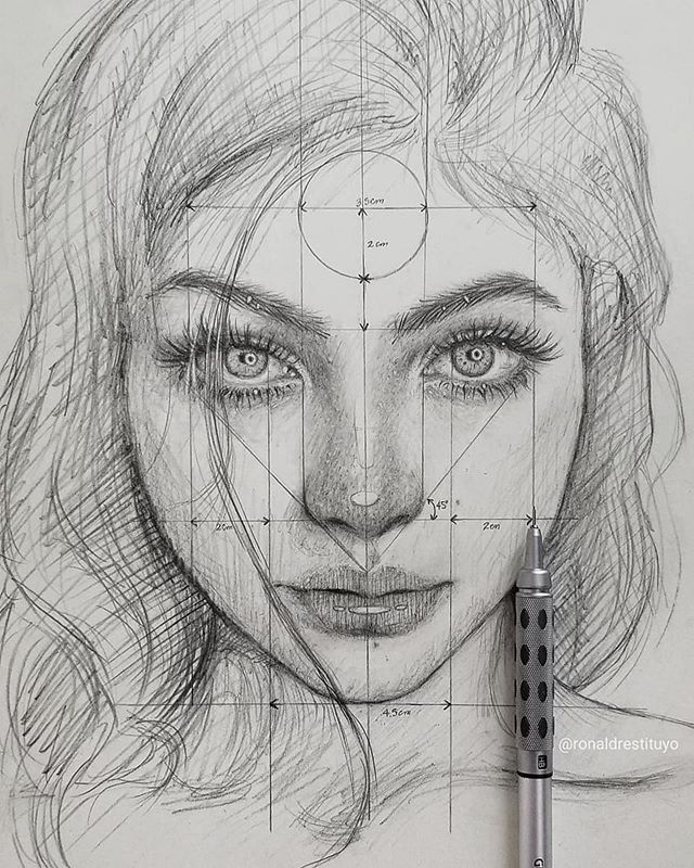 9 beauty Face sketch ideas