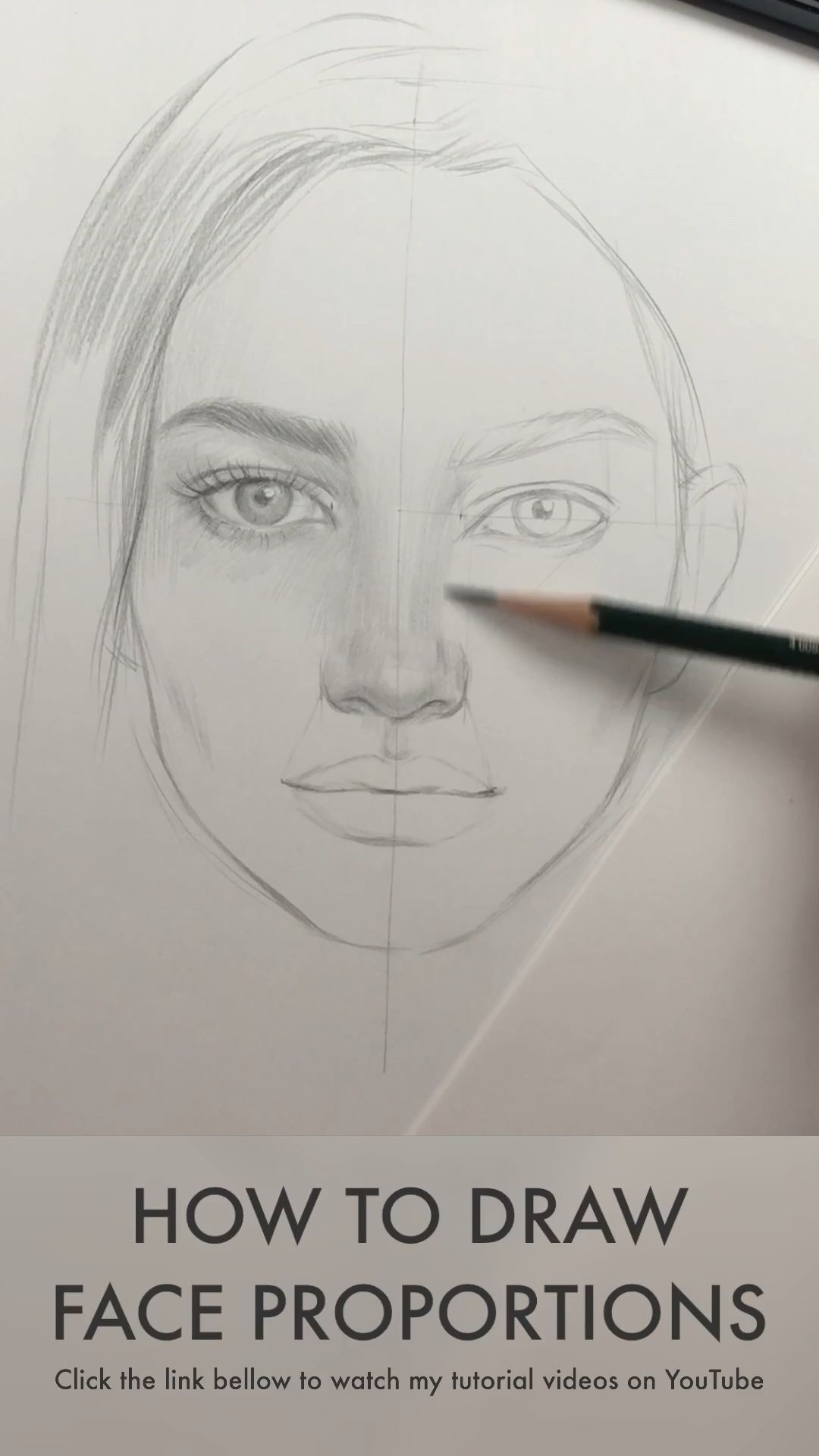 How to draw a face. Face proportions by Nadia Coolrista  - YouTube - How to draw a face. Face proportions by Nadia Coolrista  - YouTube -   9 beauty Face sketch ideas