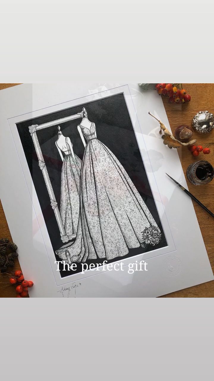 Wedding Dress Illustration - Wedding Dress Illustration -   9 style Fashion drawing ideas