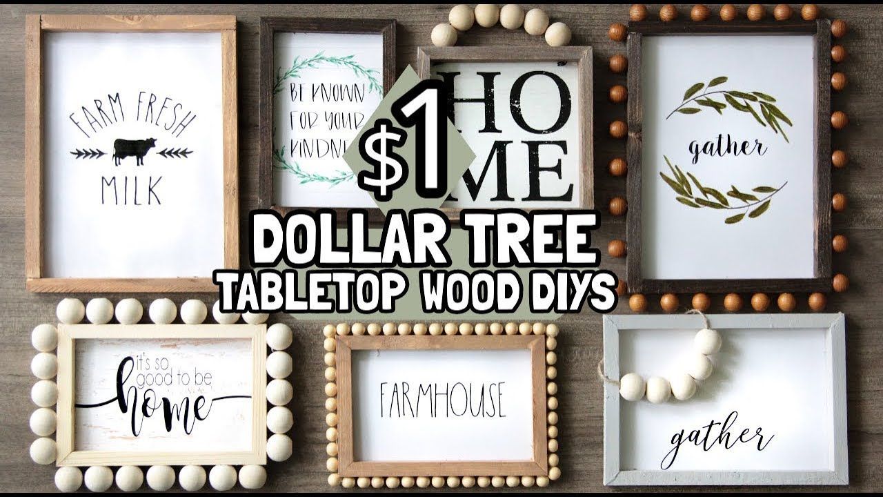 DOLLAR TREE TABLETOP WOOD DECOR DIYS - DOLLAR TREE TABLETOP WOOD DECOR DIYS -   11 diy Dollar Tree sign ideas