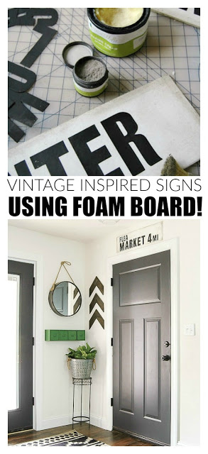 DIY Vintage Signs Made From Foam Board - DIY Vintage Signs Made From Foam Board -   11 diy Dollar Tree sign ideas