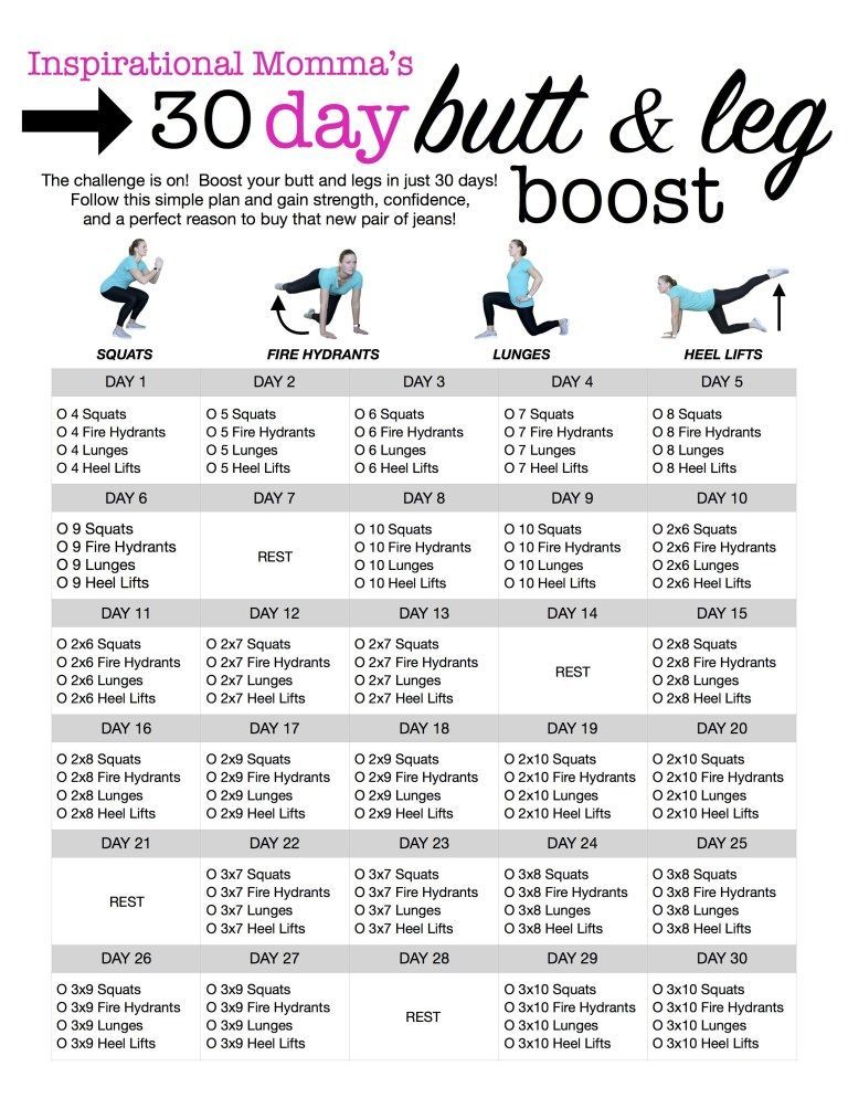 30-Day Butt & Leg Boost Challenge - 30-Day Butt & Leg Boost Challenge -   11 fitness Challenge 30 day ideas