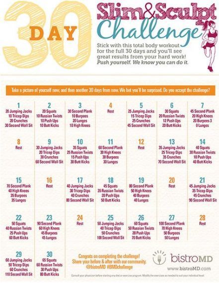 11 fitness Challenge 30 day ideas