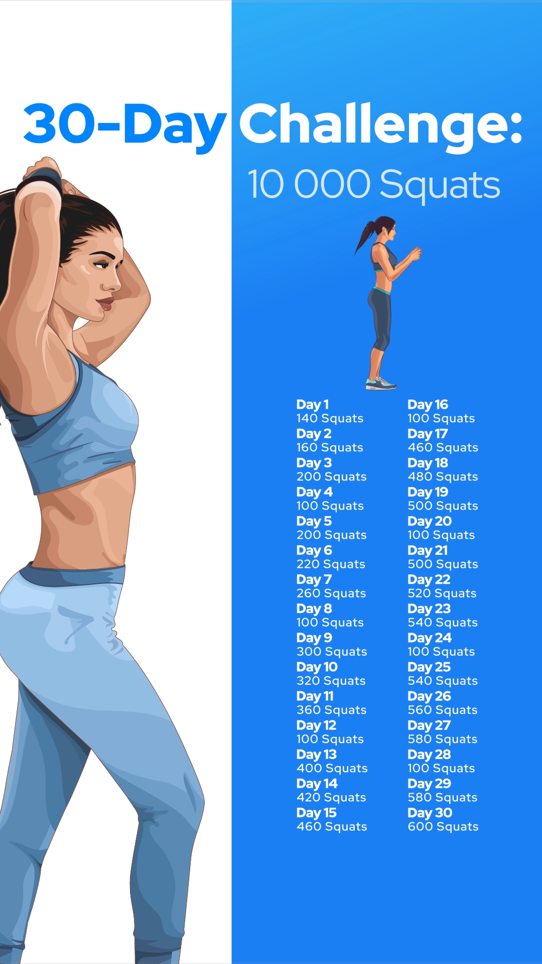 30-Day Squat Challenge - 30-Day Squat Challenge -   11 fitness Mujer correr ideas