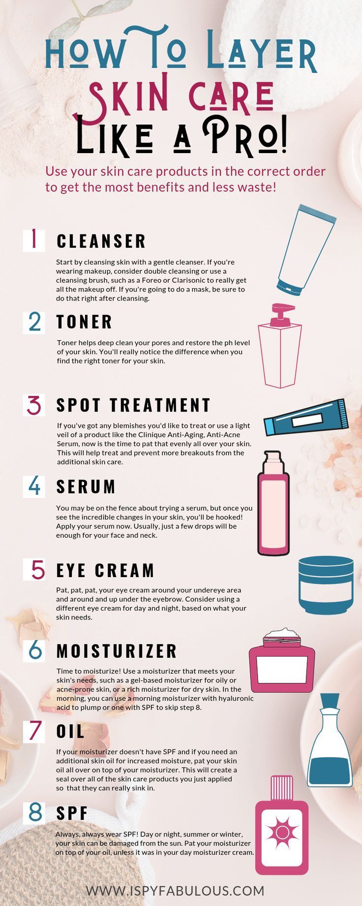 How To Layer Your Skincare Like a Pro! - I Spy Fabulous - How To Layer Your Skincare Like a Pro! - I Spy Fabulous -   12 beauty care & skincare ideas