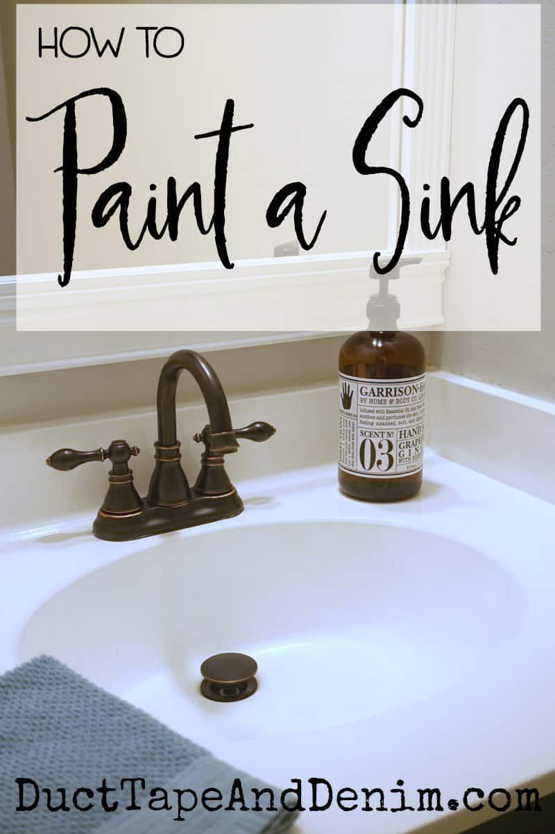 How to Paint a Sink, a DIY Bathroom Project Your Budget Will Love! - How to Paint a Sink, a DIY Bathroom Project Your Budget Will Love! -   12 diy Bathroom updates ideas