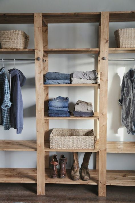 Wood Closet Shelving | Ana White - Wood Closet Shelving | Ana White -   12 diy Organizador closet ideas