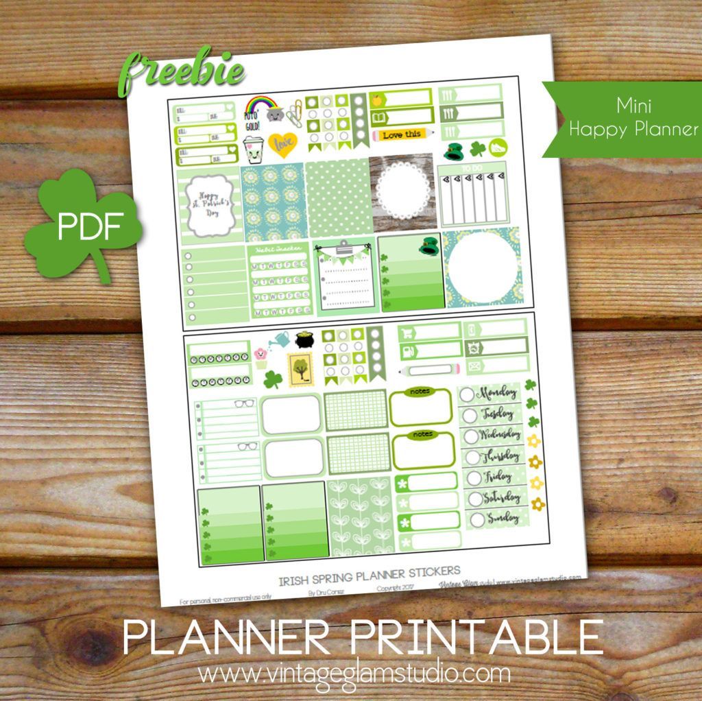Mini Happy Planner - Irish Spring Planner Stickers - - Mini Happy Planner - Irish Spring Planner Stickers - -   12 fitness Planner mambi ideas