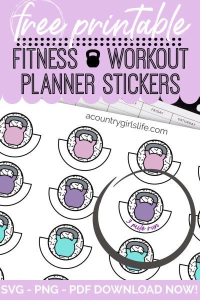 FREE Printable Fitness Planner Stickers to ROCK Your Resolutions! - A Country Girl's Life - FREE Printable Fitness Planner Stickers to ROCK Your Resolutions! - A Country Girl's Life -   12 fitness Planner mambi ideas