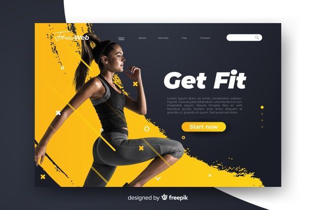 Download Sport Get Fit Landing Page With Photo for free - Download Sport Get Fit Landing Page With Photo for free -   12 fitness Poster vector ideas