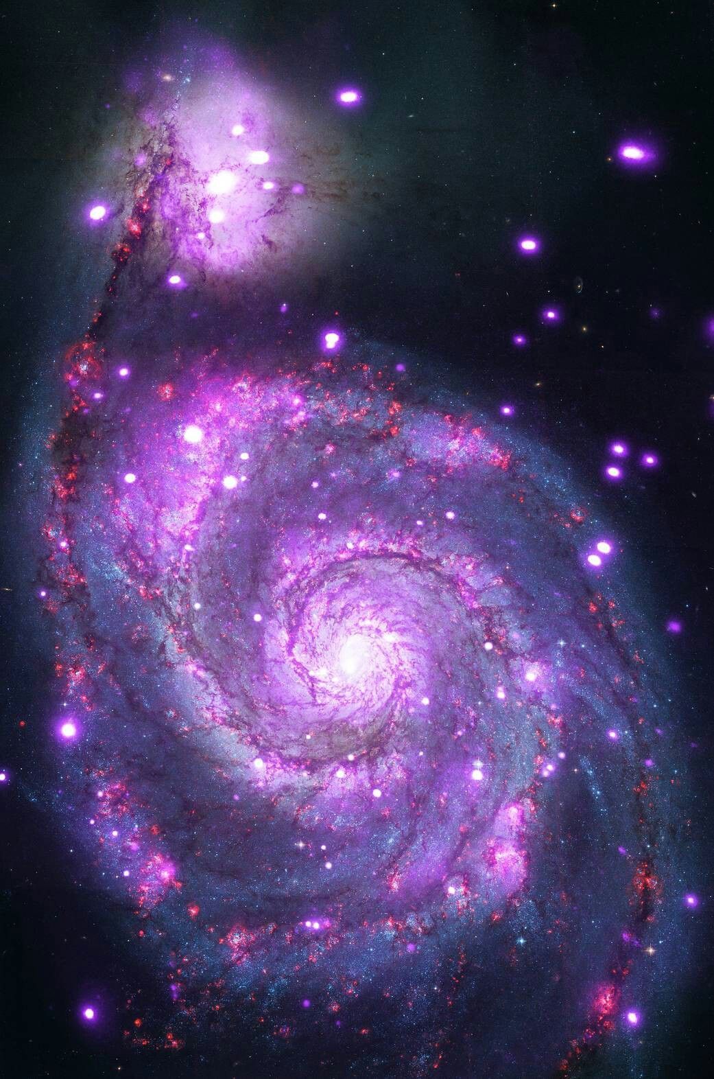 Messier 51 (M51) or NGC 5194, (Whirlpool Galaxy) - Messier 51 (M51) or NGC 5194, (Whirlpool Galaxy) -   13 beauty Images galaxy ideas