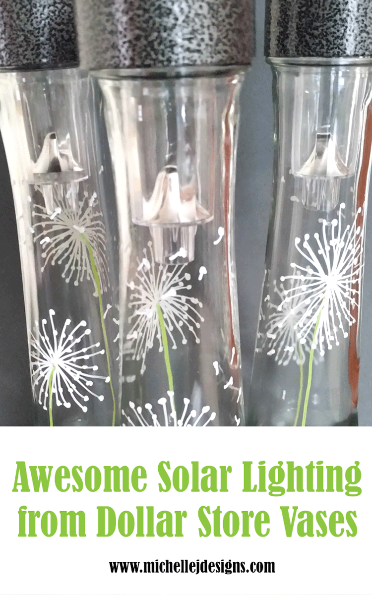 Dollar Store Vases Turned Into Awesome Outdoor Lighting - Dollar Store Vases Turned Into Awesome Outdoor Lighting -   13 diy Dollar Tree solar lights ideas