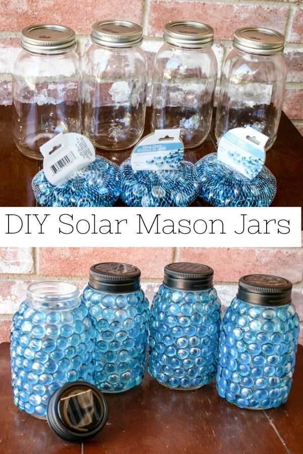 DIY Solar Mason Jars - DIY Solar Mason Jars -   13 diy Dollar Tree solar lights ideas