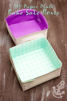 DIY Paper Plate Bake Sale Boxes » Coffee & Vanilla - DIY Paper Plate Bake Sale Boxes » Coffee & Vanilla -   13 diy Food for sale ideas