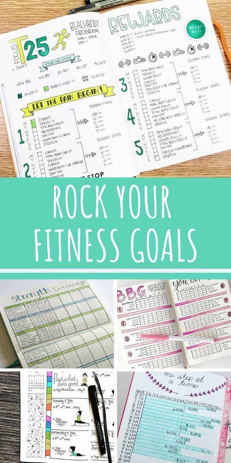 Bullet Journal Fitness Trackers (Finally get fit in 2020!} - Bullet Journal Fitness Trackers (Finally get fit in 2020!} -   13 fitness Planner inspiration ideas